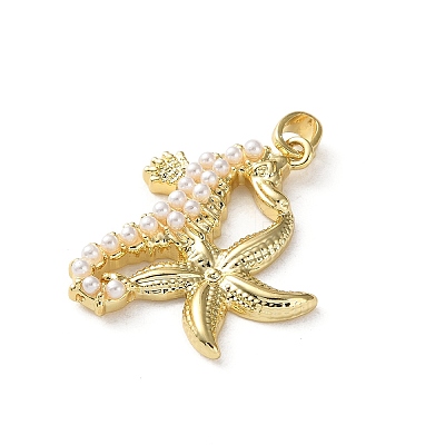 Plastic Imitation Pearl Pendants KK-P320-01E-G-1