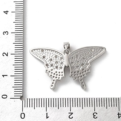 Brass Micro Pave Cubic Zirconia Pendants KK-P320-03B-P-1