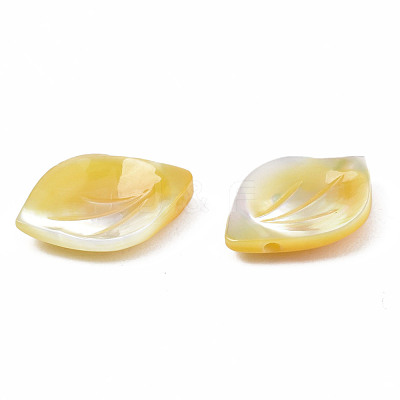 Natural Yellow Shell Pendants SSHEL-S258-101B-1
