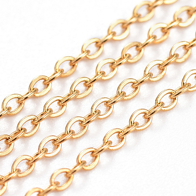 Handmade Ion Plating(IP) 304 Stainless Steel Cable Chains STAS-F220-01G-1