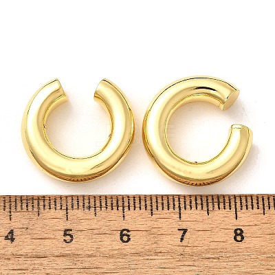 Rack Plating Brass Ring Cuff Earrings for Women EJEW-H135-01G-02-1
