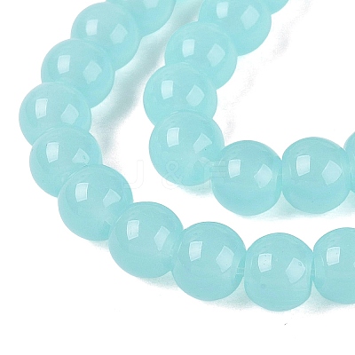 Imitation Jade Glass Beads Strands GLAA-T032-J6mm-06-1