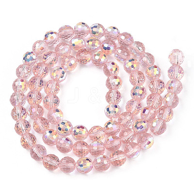 Transparent Electroplate Glass Beads Strands LS-EGLA-N012-001-B06-1