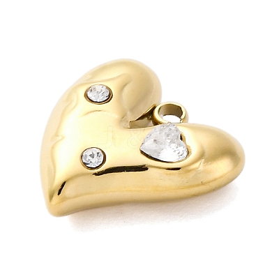 PVD Vacuum Plating 304 Stainless Steel Rhinestone Pendants STAS-S163-37G-1