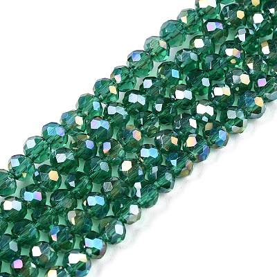 Electroplate Glass Beads Strands EGLA-A044-T4mm-B18-1
