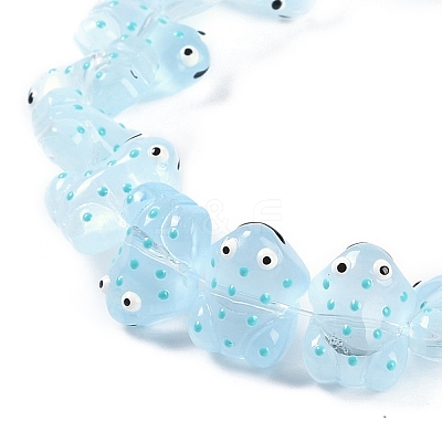 Transparent Glass Enamel Beads Strands GLAA-B021-05G-1