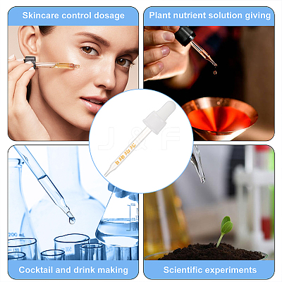 8Pcs Glass & PP Plastic Dropper FIND-OC0003-71-1