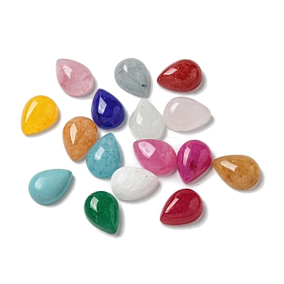 Dyed Natural White Jade Cabochons G-Q173-02B-11-1