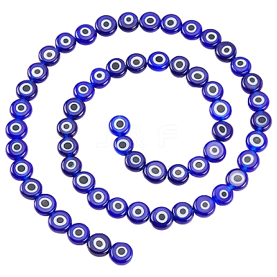 Handmade Evil Eye Lampwork Beads Strands LAMP-PA0001-50B-1