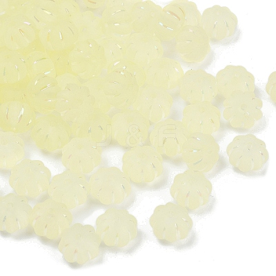 Frosted Transparent Acrylic Beads OACR-P029-03B-03-1