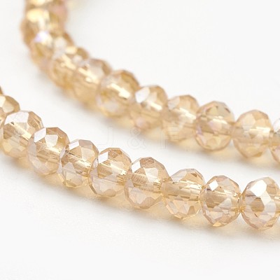 Electroplate Glass Beads Strands EGLA-D020-8x5mm-49-1