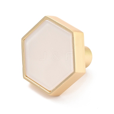 Hexagon with Marble Pattern Brass Box Handles & Knobs DIY-P054-C02-1