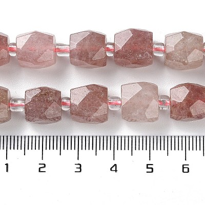 Synthetic Strawberry Quartz Beads Strands G-B065-A08-1