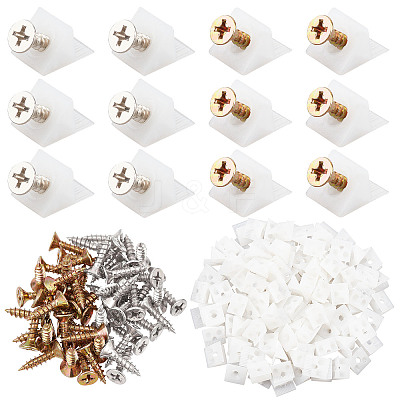 110 Sets 2 Style Plastic Brackets FIND-GF0004-02-1