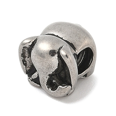 304 Stainless Steel European Beads STAS-S183-04A-AS-1