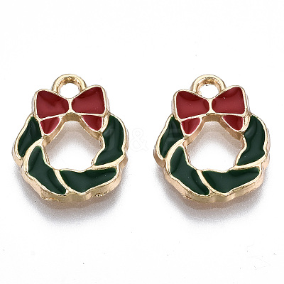 Eco-Friendly Alloy Enamel Pendants X-ENAM-Q437-072-NR-1