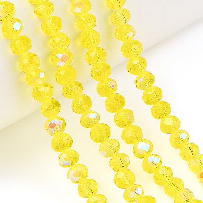 Electroplate Glass Beads Strands EGLA-A034-T8mm-L28-1