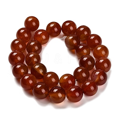 Dyed Natural Carnelian Beads Strands G-G203-10N-14mm-1