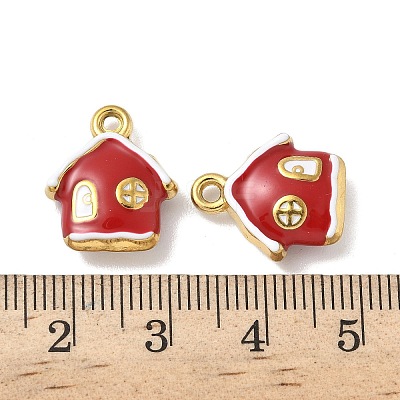 304 Stainless Steel Enamel Pendants STAS-L300-012G-10-1