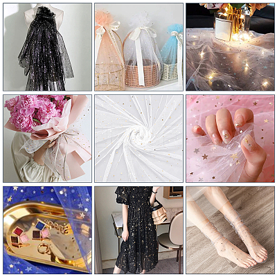 Polyester Gauze Fabric DIY-WH0759-44C-1