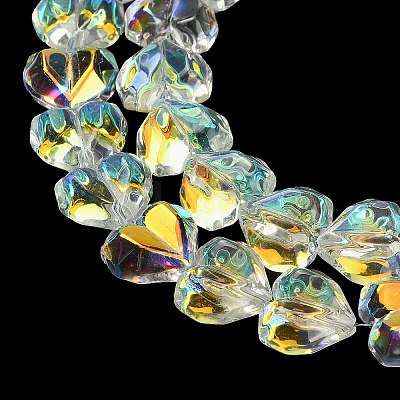 Electroplate Transparent Glass Beads Strands EGLA-B012-AB-1