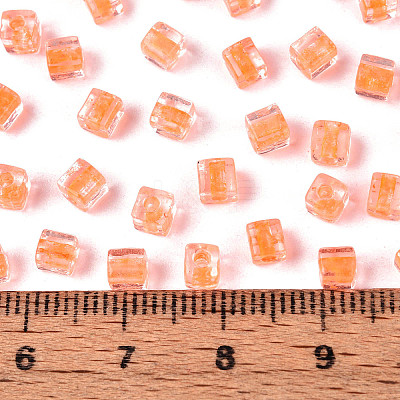 Transparent Inside Colours Glass Seed Beads SEED-T007-11F-1