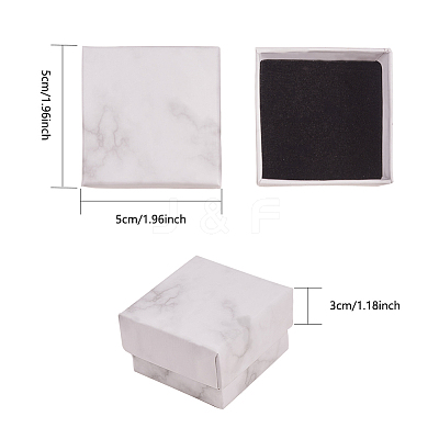 Paper Cardboard Jewelry Ring Boxes X1-CBOX-E012-05A-1