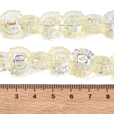 Electroplate Baking Paint Transparent Glass Beads Strands GL-CBA17FF-01K-1