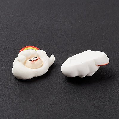 Opaque Resin Cabochons RESI-G036-E01-1