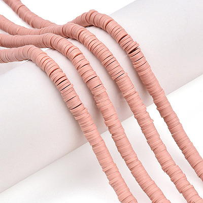 Handmade Polymer Clay Bead Strands X-CLAY-S094-6mm-A01-1