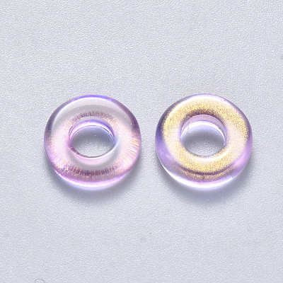 Transparent Spray Painted Glass Beads GLAA-S190-003A-03-1