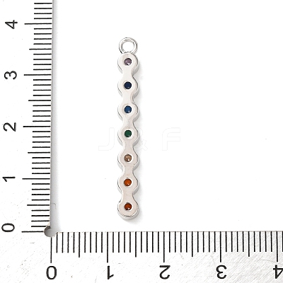 Brass Micro Pave Cubic Zirconia Pendants KK-A295-06C-P-1