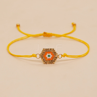 Bohemian Style Glass Seed Beaded Link Bracelets PL8601-6-1