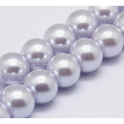 Eco-Friendly Dyed Glass Pearl Round Beads Strands HY-A002-6mm-RB004-1