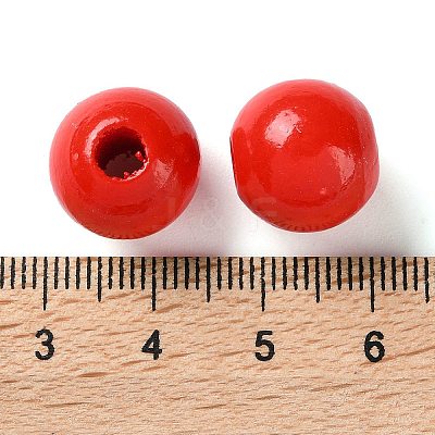 Printed Wood Beads WOOD-Z002-16A-1