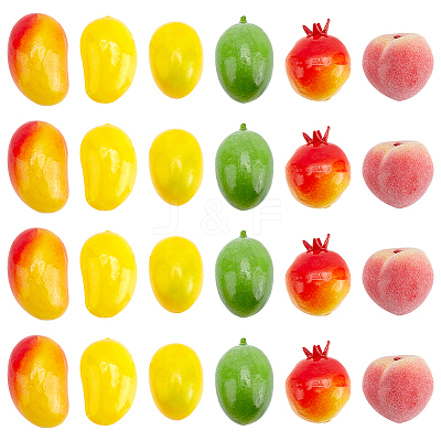 24Pcs 6 Style Mini Foam Artificial Fruit DIY-PH0009-62-1