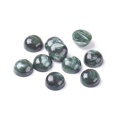 Natural Seraphinite Cabochons G-E557-07C-1