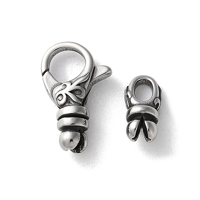 316 Stainless Steel Lobster Claw Clasps Sets STAS-D303-10AS-01-1