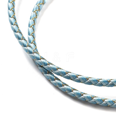 Polyester Cord Braided Necklace Makings MAK-L043-03G-02-1