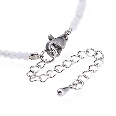 Natural Light Blue Agate Bead Bracelets BJEW-JB04555-03-1