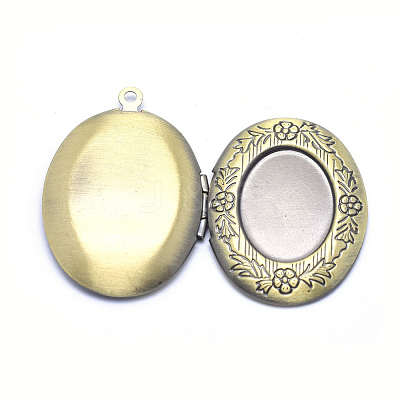 Brass Locket Pendants X-KK-F717-18AB-NR-1