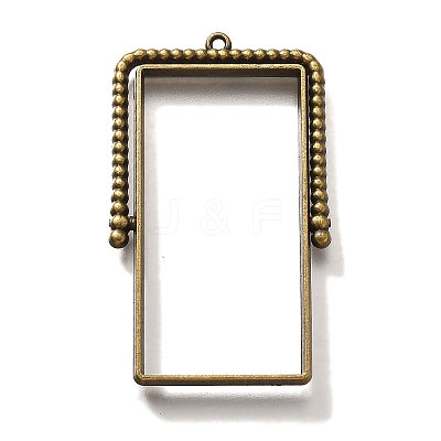 Alloy Open Back Bezel Pendants PALLOY-I223-07AB-1