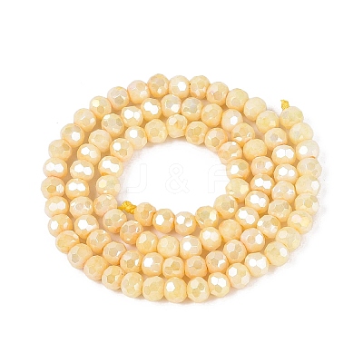 Anti-Tarnish Electroplate Glass Beads Strands EGLA-ZX010-4mm-13-1