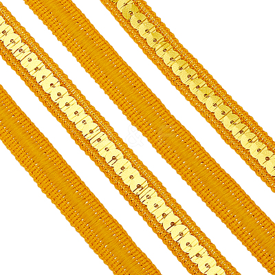 Sparkle Polyester Lace Ribbons OCOR-WH0090-67C-1
