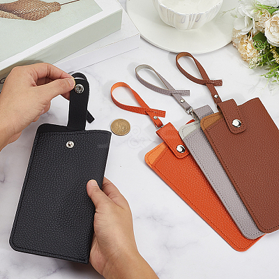 4Pcs 4 Colors PU Leather Eyeglass Cases AJEW-CN0004-99A-1
