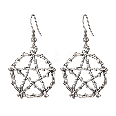 5 Pairs 5 Styles Alloy Dangle Earrings EJEW-JE05551-S-1