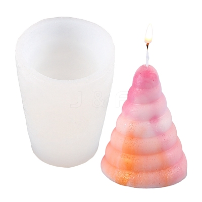 Christmas Theme DIY Cone Candle Silicone Molds DIY-G049-06-1