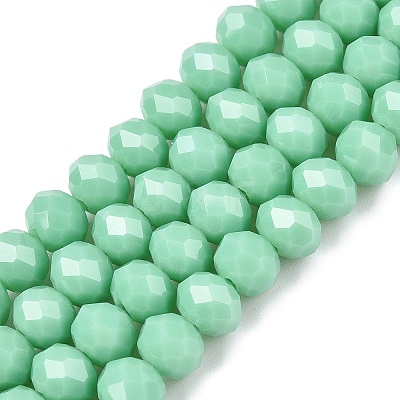 Opaque Solid Color Imitation Jade Glass Beads Strands EGLA-A044-P6mm-D14-1