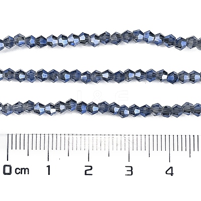 Transparent Electroplate Glass Beads Strands EGLA-A039-T2mm-UA10-1