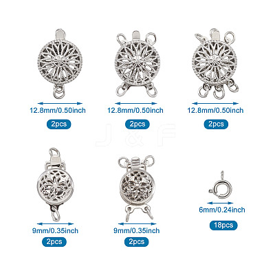 28Pcs 6 Style Brass Box Clasps FIND-TA0001-53-1